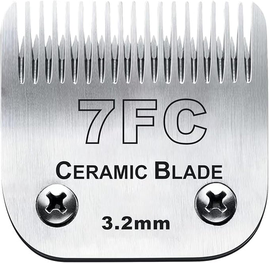 7FC Blades Dog Grooming Clipper Compatible with Andis Pet/Oster A5/Wahl KM Series, Ceramic & Stainless Steel Blade-PawvioPets