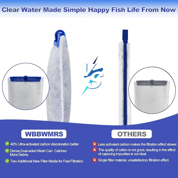 16-Pack Large Replacement Filter Cartridges Compatible with Tetra Whisper Bio-Bag Filters Large Aaquarium Filter Cartridges for Whisper 20i/40i /IQ20/30/45/60 PF20/30/40/60 Power Filters-PawvioPets