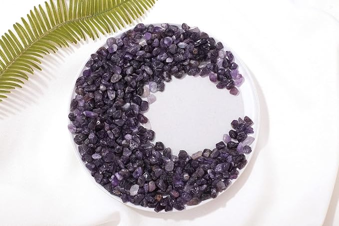 Amethyst Healing Crystal Chips Bulk Gemstones Sets Tumbled Chips Crushed Stones Crushed Crystals Natural Rocks for Fountain Rocks Decoration Reiki Energy Balancing Meditation Aquarium Gravel 0.44lb-PawvioPets