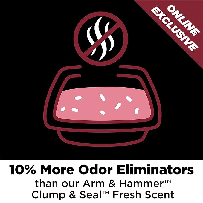 ARM & HAMMER Clump & Seal Platinum Clumping Cat Litter Odor Control, Multi-Cat, 14-Day Odor Control, Online Exclusive Formula, 27.5 Lbs-PawvioPets