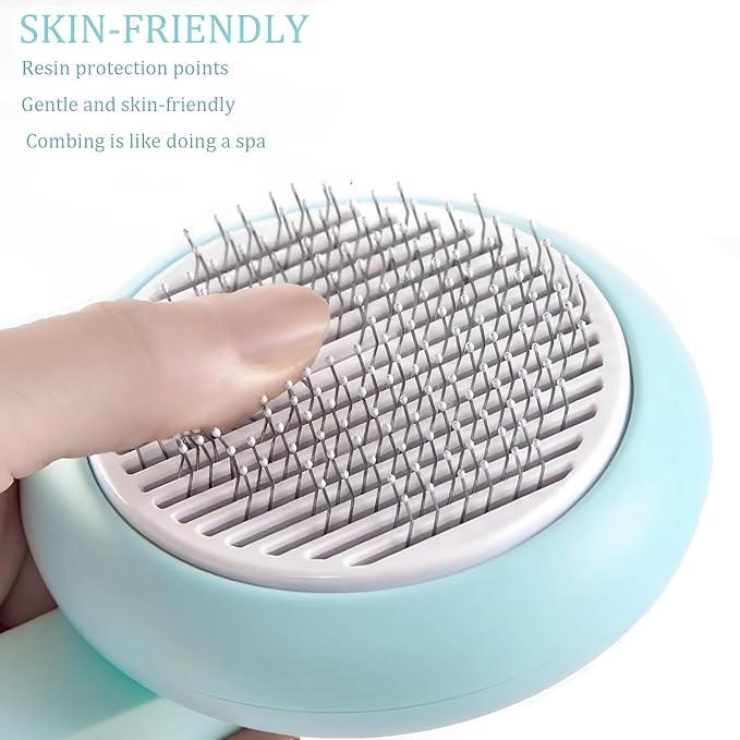 Cat Hair Brush, Cat Brush for Shedding, Suitable for Long and Short Haired Cats and Dog, Green-PawvioPets