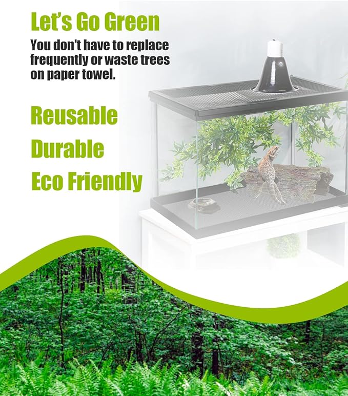 Bearded Dragon Tank Accessories, Reptile Substrate Floor for Bearded Dragon Enclosure 4x2x2, Leopard Gecko Tank Liner Mat for 120 Gallon Reptile Tank-PawvioPets