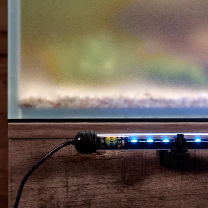 CURRENT USA 24-36" Inch Serene Aquarium Visual and Audio Aquatic Experience Kit with LED Aquarium Light, LED Background Light, Frosted Background Film & Speaker for Fish Tank (4025)-PawvioPets