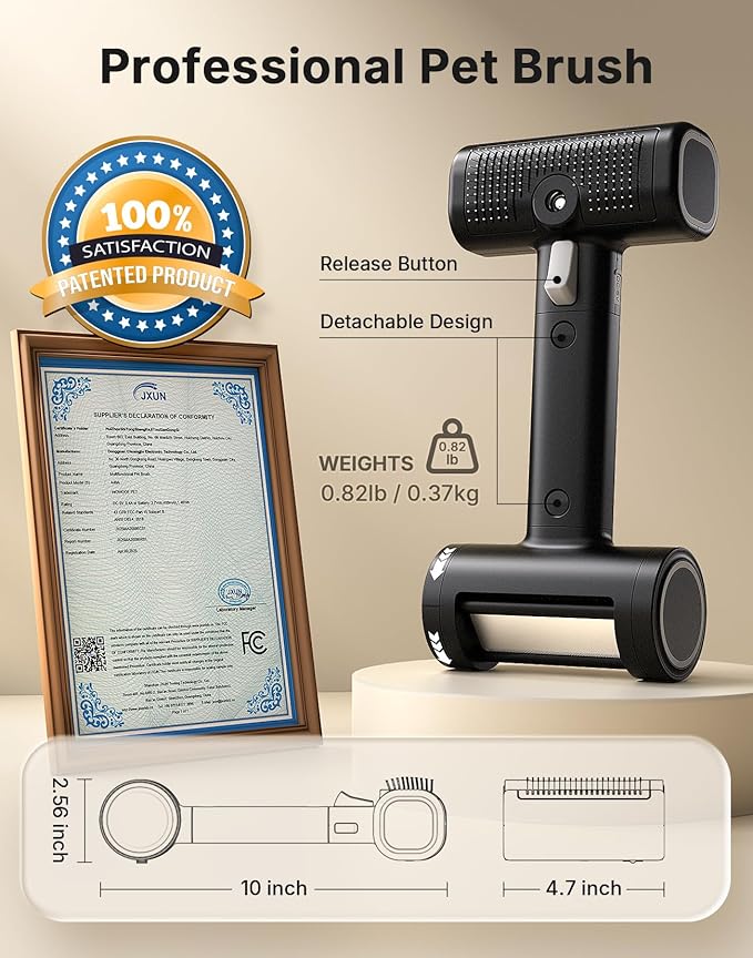 5-in-1 Cat Hair Brush & Gromming Rakes, Cat Steam Comb for Long or Short Haired Indoor Cats, Dog Hair Spritz Comb for Deshedding and Untangling, Pet Brush for Dog Kitten Rabbit Massage-PawvioPets