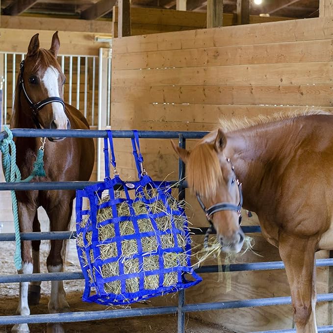 Derby Originals Easy Feeder Horse Hay Bag with Super Tough Bottom and 1 Year Warranty, red, 3"x3.5"-PawvioPets