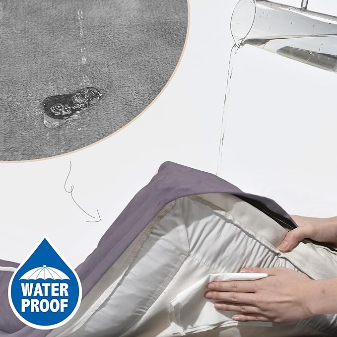 Comfort Expression Large Dog Beds Waterproof Orthopedic Foam Dog Sofa Beds Comfy Pet Bed with Washable Removable Cover & Non-Slip Bottom(Large,Purple)-PawvioPets