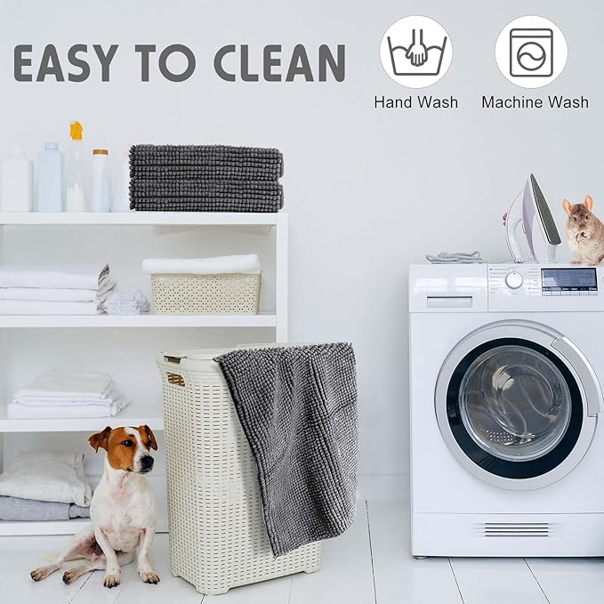 Amylove 4 Pcs Guinea Pig Cage Liner Guinea Pig Bedding Washable Fleece Pee Pads Reusable Small Animals Training Mat Small Animal Sleeping Bed for Bunny Hamster(Dark Gray,14 x 28 Inch)-PawvioPets