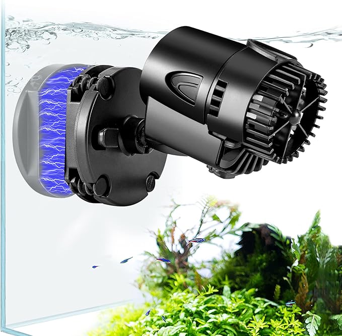 AQQA Wave Maker Pump, 530GPH Aquarium Circulation Pump 360 Degree Rotatable Submersible Powerhead Pump with Magnet Suction Base for Marine and Freshwater Aquariums（3W)-PawvioPets