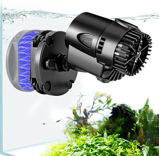 AQQA Wave Maker Pump, 530GPH Aquarium Circulation Pump 360 Degree Rotatable Submersible Powerhead Pump with Magnet Suction Base for Marine and Freshwater Aquariums（3W)-PawvioPets