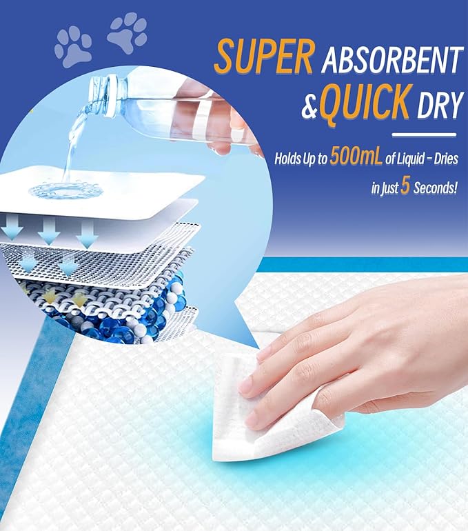 100 Counts XL Puppy Pee Pads 30x36 Inch | Super Absorbent Leak-Proof Dog Training Pads with Odor Control | Quick-Dry Potty Pads for Dogs & Cats-PawvioPets