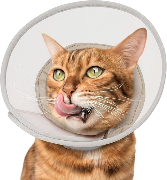 Cat Cone Collar Soft: Comfortable Waterproof Mesh Recovery Cone After Surgery to Stop Licking and Scratch, Alternative to Plastic Elizabeth Head/Neck Cone-PawvioPets