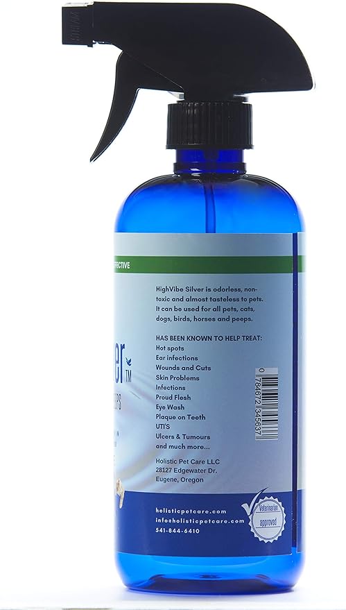 Colloidal Silver Spray for Dogs, Cats, Horses & Birds - 20 PPM Effective Wound Care, Hot Spot Treatment, Skin Relief & Immune Support - All-Natural Pet Silver Spray (16 Oz)-PawvioPets
