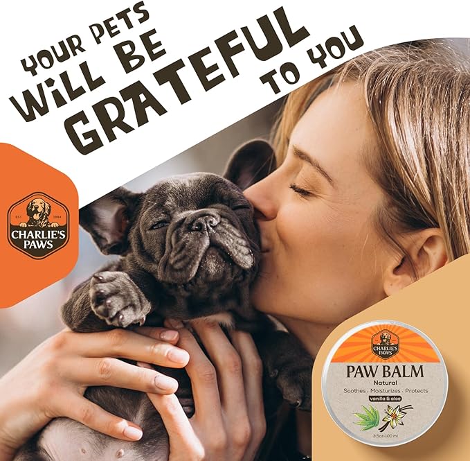 2 Pack Paw Balm 100% Natural Oil Aloe & Vanilla for Dog and Cat Paw Pad Balm Dog Nose Balm Paw Moisturizer Wax for Dog Pet Puppy Protect Dry Cracked Paw Foot Heals Restores Paw Elbows 3.5 Oz-PawvioPets
