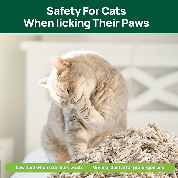 18lbs Tofu Cat Litter Clumping, Flushable, Dust-Free, Low Tracking, Lightweight, Ultra Absorbent and Fast Drying, 100% Natural Pea Husk Kitty Litter Solubility in Water, (9lbs×2bags)-PawvioPets