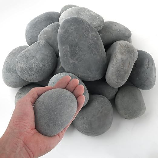 5 lbs Mexican Beach Pebbles, 2-3 Inch Decorative River Rocks for Fish Tank Aquarium Fountain, Decorative Pebbles for Garden Landscaping, Home Décor, Outdoor Paving Walkways Pathways Backyard-PawvioPets