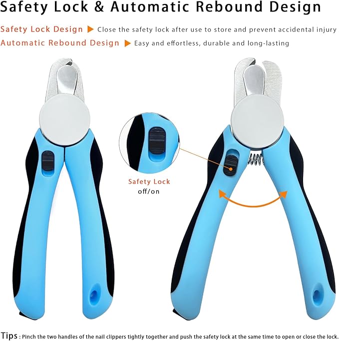 Cat & Dog Nail Clipper and Trimmer with Safety Guard, Avoid Over Cutting Toenail, Equipped with Nail File - Professional Grooming Tool for Pets-PawvioPets