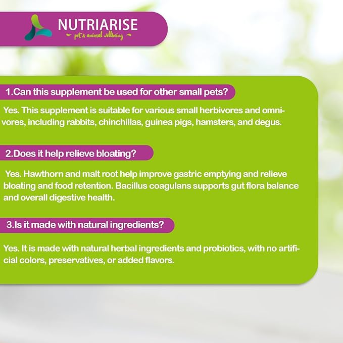 Digestive Support for Rabbits - High Fiber Probiotics, GI Stasis Prevention, Promote Gut Motility, Critical Care Herbivore Supplement, Rabbit & Guinea Pig Treats/Food, 36 Capsules-PawvioPets