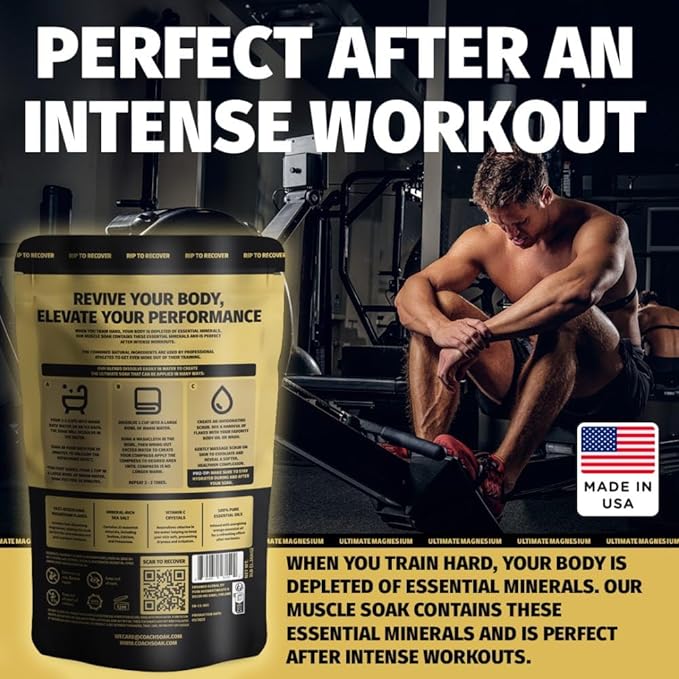 Coach Soak Recovery Bath Soak - Faster Absorption Than Epsom Salt for Pain - Rejuvenating Magnesium Flakes with 21 Minerals, Essential Oils & Bath Salts, 3lbs (Energizing Citrus)-PawvioPets