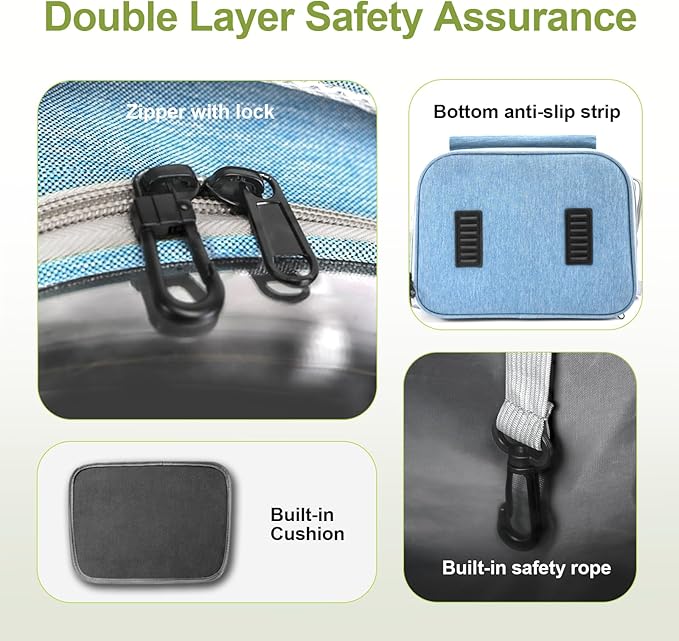 Expandable Cat Backpack,Cat Bubble Backpack Carrier for Carrying Cats, Pets and Small Dogs,Airline-Approved,Designed for Travel, Hiking, Walking,Car （Blue-PawvioPets