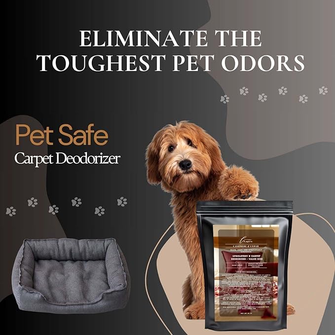 Cashmere Cedar Carpet Freshener Powder Refill 36 oz | Powerful Odor Eliminator for Home | Upholstery Deodorizer | Carpet Deodorizer | Pet Urine | Cat Litter Box-PawvioPets