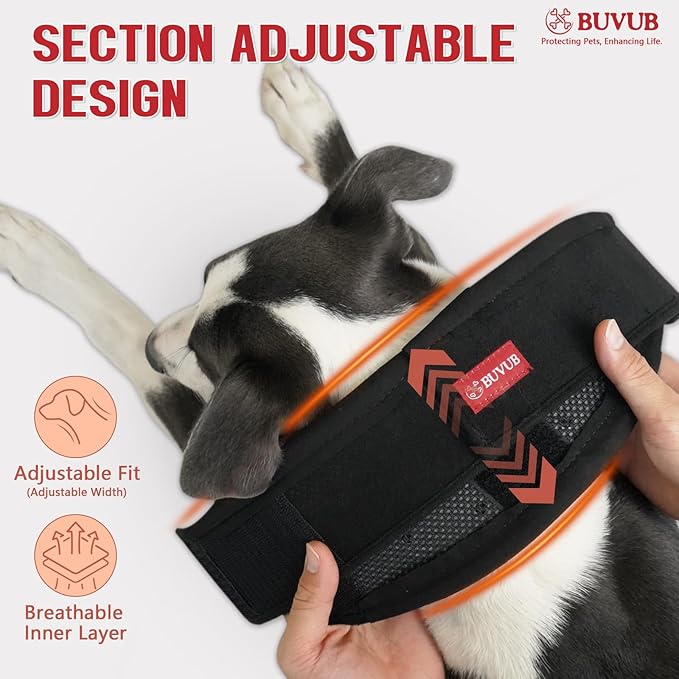Adjustable Dog Neck Brace for Neck Pain & Injury Relief - Soft & Comfortable Support Collar for Dogs for Recovery After Surgery or Injury(Large)-PawvioPets