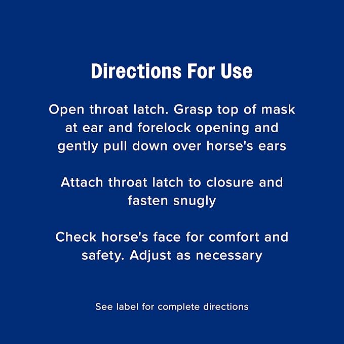 Farnam SuperMask II Fly Mask Without Ears for Smaller Horses or Arabian Horses,Full Face Coverage & Eye Protection from Insect Pests, Structured Classic Mesh with Plush Trim,Small Horse/Arabian Size-PawvioPets