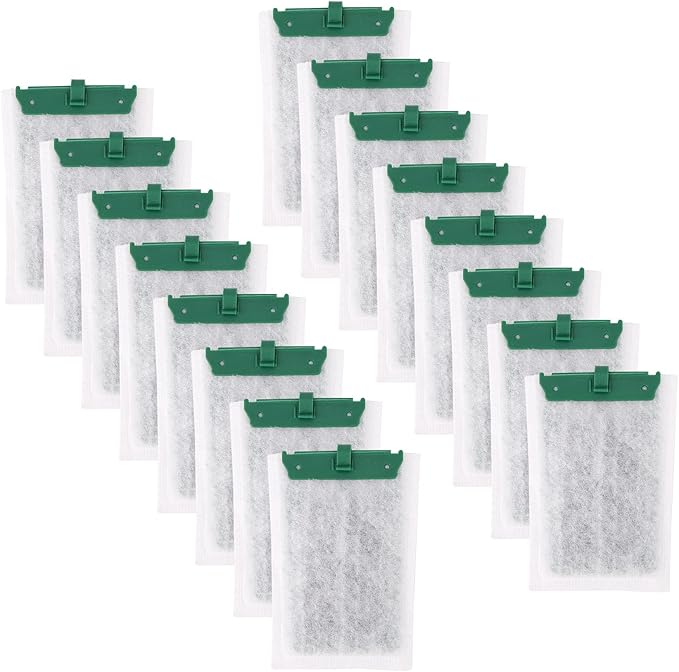 16pcs Medium Replacement Filter Cartridges Compatible with Tetra Whisper Bio-Bag, Fish Tank Parts Accessories for 10i IQ10 PF10 ReptoFilter, 5-10 Gallon Aquarium Filter Cartridges-PawvioPets