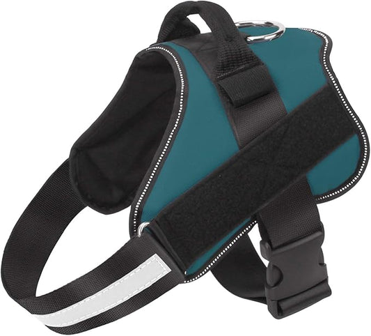 Bolux Dog Harness, No-Pull Reflective Dog Vest, Breathable Adjustable Pet Harness with Handle for Outdoor Walking - No More Pulling, Tugging or Choking (Turquoise, L)-PawvioPets