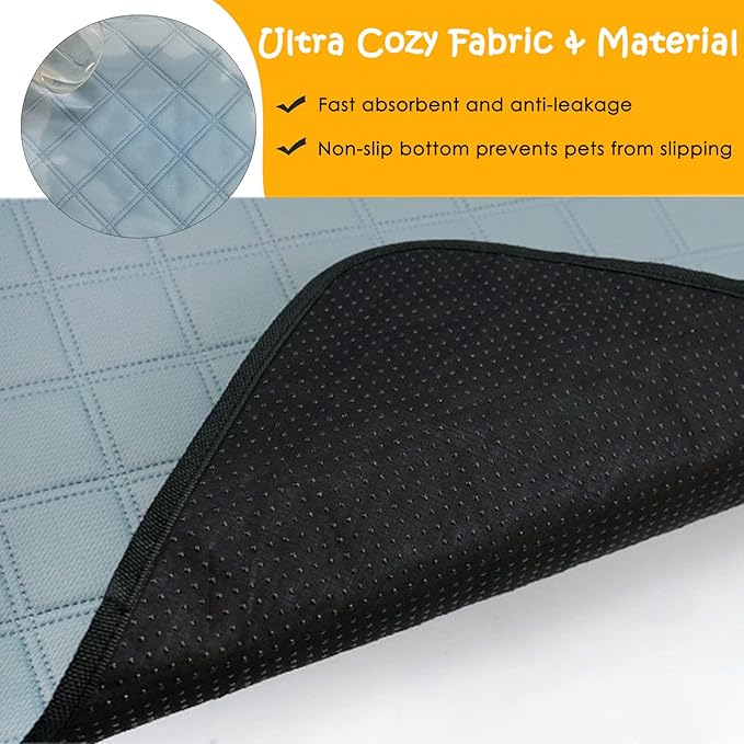 4 Pack Guinea Pig Cage Liners Washable Super Absorbent Guinea Pig Bedding Waterproof Reusable Guinea Pig Pee Pads Anti Slip Mat for Small Animals Rabbit Hamster Rat - 24" x 18"-PawvioPets