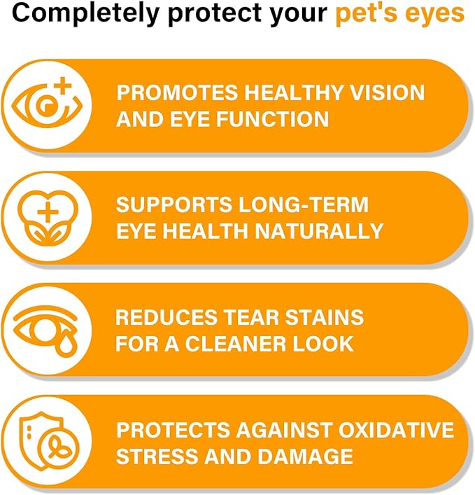 Eye Supplements for Dogs - Vision Support Soft Chews with Lutein, DHA & Vitamin C | 120ct Salmon Flavor Tear Stain Chews | Cataract & Dry Eye Relief Supplement (120 Ct, Salmon)-PawvioPets