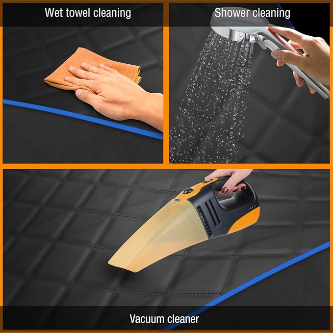 Active Pets Dog Car Seat Cover, Waterproof Front Seat Protector for SUV Truck Sedan, Pet Safety Travel Comfort System with Universal Fit, Blue-PawvioPets