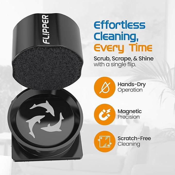 FL!PPER Pico Aquarium Glass Cleaner - Magnetic Fish Tank Cleaner, Scrubber & Scraper, Algae Remover, Aquarium Cleaning Tools-PawvioPets