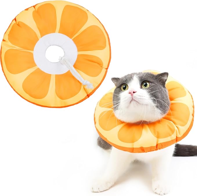 Cat Cone Collar Soft, Waterproof Cat Recovery Collar for Wound Healing Cute Donut Adjustable Kitten Cones to Stop Licking Comfortable NEC Elizabethan Collars for Cats Kittens After Surgery-PawvioPets