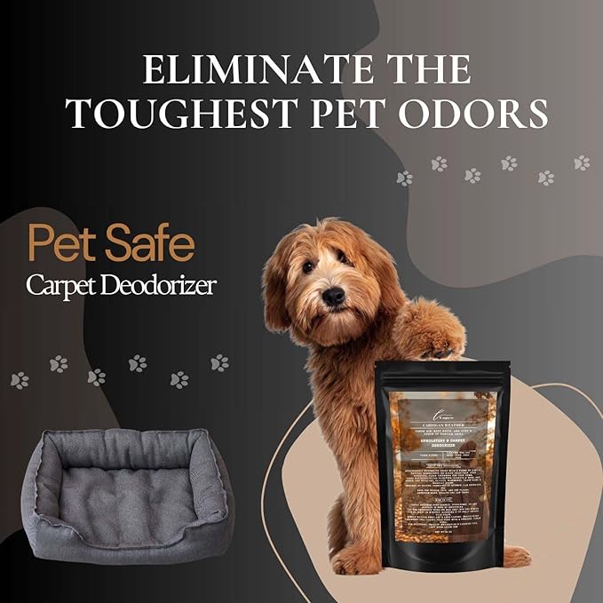 Cardigan Weather Carpet Freshener Powder: Powerful Odor Eliminator for Home, Upholstery Deodorizer, Carpet Deodorizer, Pet Urine, Cat Litter Box - Sweater Weather Fragrance-PawvioPets