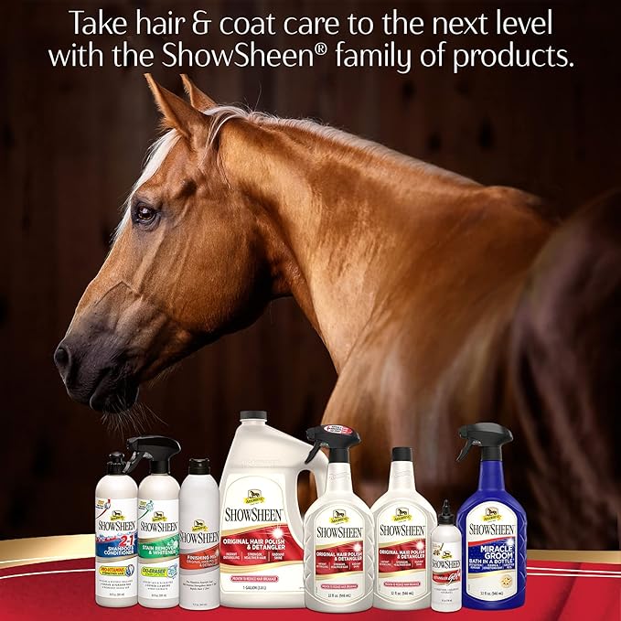 Absorbine ShowSheen Finishing Mist, Streak-Free Shine for Horses, Dogs, Livestock, 15oz-PawvioPets