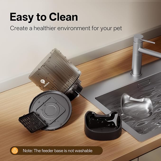 Automatic Cat Feeder WiFi- 5Ghz Cat Food Dispenser with APP Remote Control- Auto Pet Feeder for Small Dog Indoor- Easy to Set Up and Clean- Dual Power with Desiccant Bag& Stainless Steel-PawvioPets