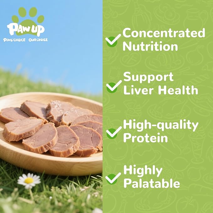Freeze Dried Chicken Liver Pet Treats, High Protein Freeze-Dried Pet Food for Dogs, Cats, Fresh Ingredient Snacks, 4.6 oz, Rawhide Free&Grain Free-PawvioPets