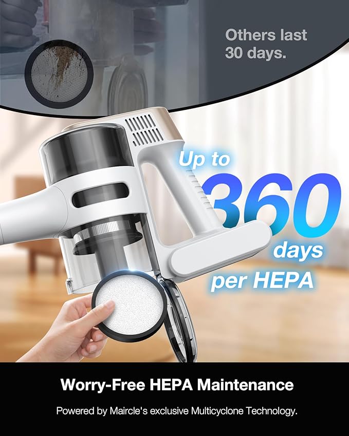 Cordless Stick Vacuum Cleaner for Home, Lightweight Rechargeable Vacuum with 55min Runtime, Powerful Suction, Green LED Headlight, 9-in-1 Pet Hair Carpet & Hardwood Floor Cleaner-PawvioPets