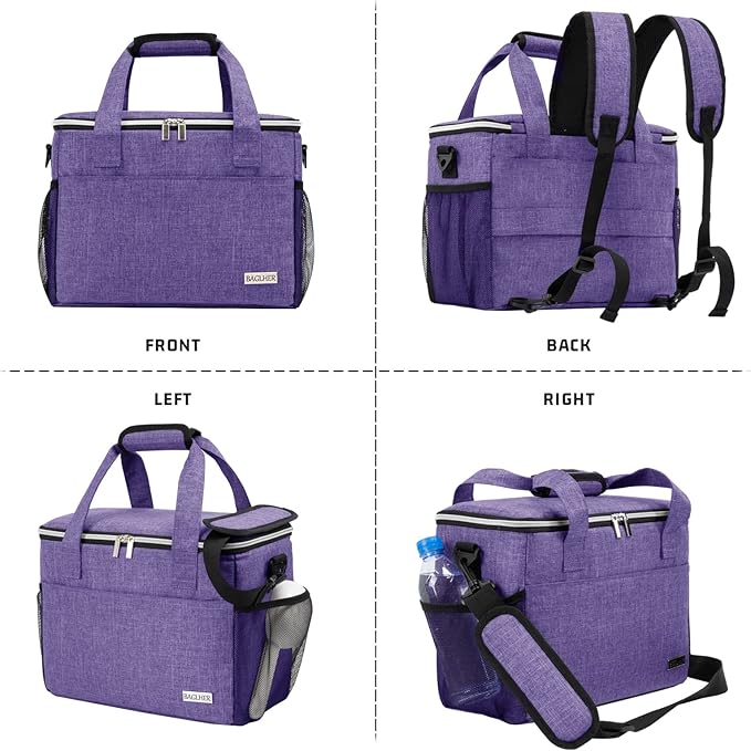 BAGLHER Dog Travel Bag Backpack Pet Supplies Backpack 5-Piece Set with Shoulder Strap 2 Lined Pet Food Containers 4 Foldable Feeding Bowls Essential Kit for Pet Travel-PawvioPets