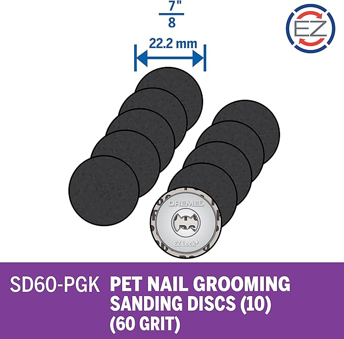 Dremel SD60-PGK EZ Lock Pet Nail Grooming Sanding Discs-PawvioPets