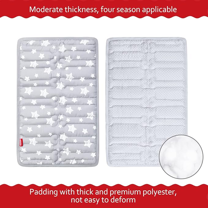 Dog Crate Mat (21" X 14"), Soft Dog Bed Mat with Cute Prints, Personalized Crate Pad, Anti-Slip Bottom, Machine Washable Kennel Pad-PawvioPets