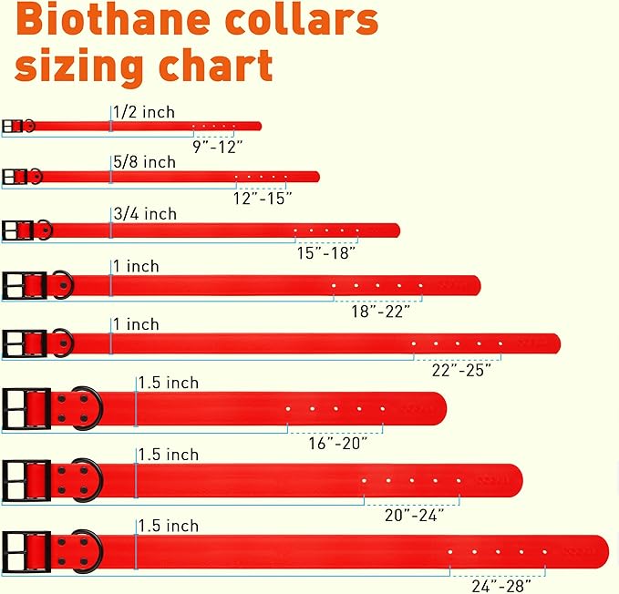 Dogline Biothane Waterproof Dog Collar Strong Coated Nylon Webbing with Black Hardware Odor- Proof for Easy Care Easy to Clean High Performance Fits Small Medium or Large Dogs, Cherry Red-PawvioPets