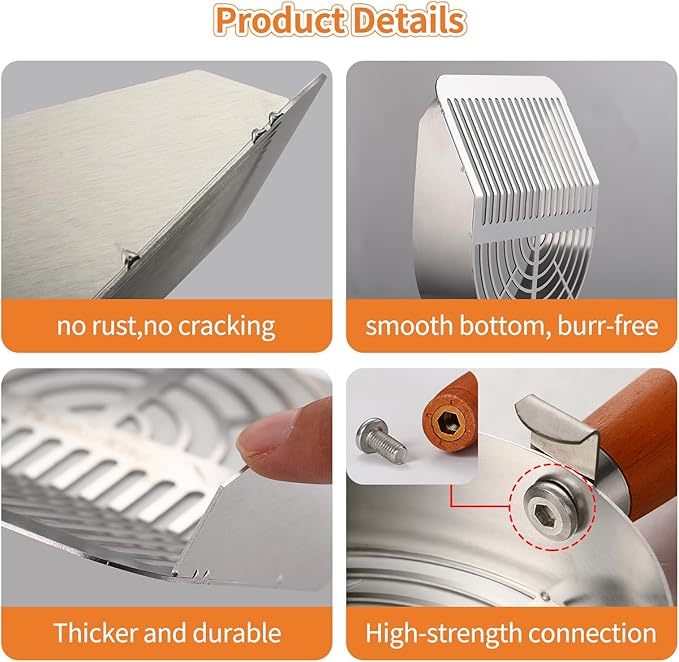 Extra-Thick Stainless Steel Cat Litter Scoop Heavy Duty Metal Litter Scooper with Holder Easy Remove Stuck Litter-PawvioPets