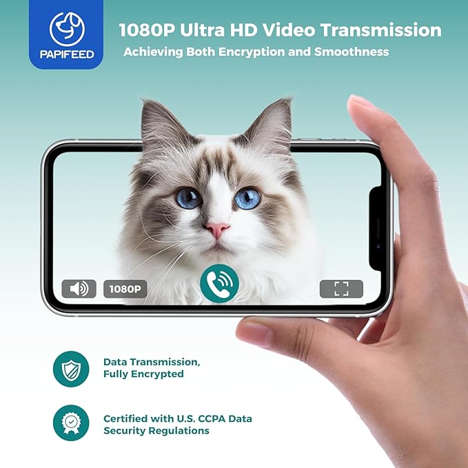 Automatic Cat Feeder,Camera 1080P HD - 6L Pet Feeder, 2.4/5G WiFi Smart App Control, Bluetooth Assist Link,Wide-Angle Lens,Automatic Feeder for Small and Medium-Sized Pets-PawvioPets