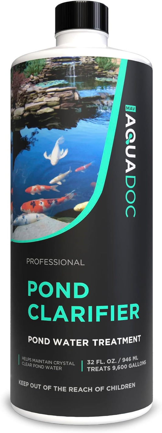 AquaDoc Pond Water Clarifier 32oz – Enzyme-Based Treatment for Koi and Fish Ponds – Helps Clear Cloudy Water and Reduce Sludge-PawvioPets