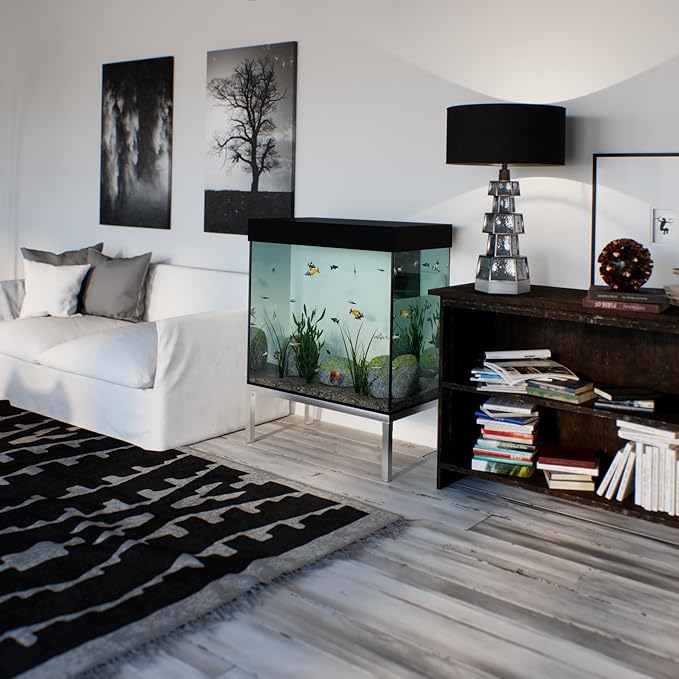 20 in X 36 in. Aquarium Stand | Industrial Style Aluminum Fish Tank Base with Open Frame Design-PawvioPets