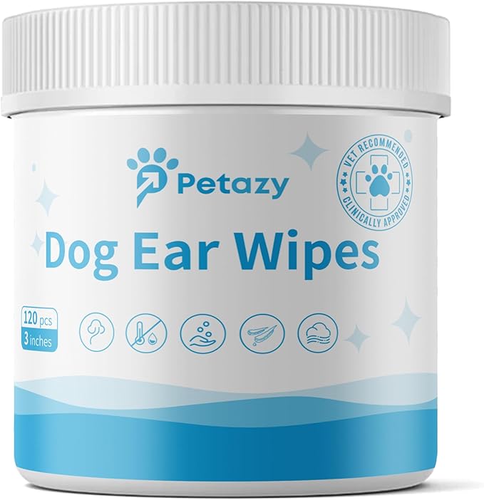Dog Ear Wipes for Dog Yeast Wax Itch and Odor | Unscented Dog Ear Cleaner for Dogs | Natural Cleaning Puppy Ear Wipes | Soothing Ear Wipes for Pets Cat | Natural Ingredients | 125 XL Pcs-PawvioPets