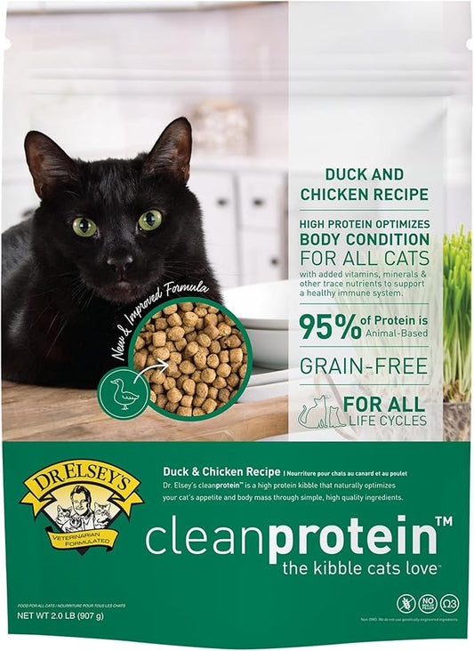 Dr. Elsey's cleanprotein Duck Cat Kibble 2lb.-PawvioPets