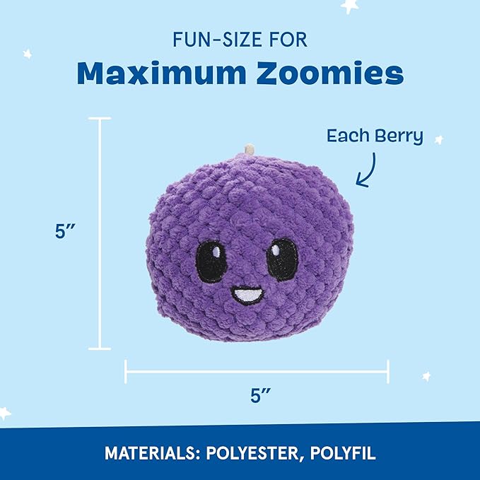 Barkbox Wild Berry Bunch Multi Part Toy for Dogs and Puppies - Small Breeds-PawvioPets