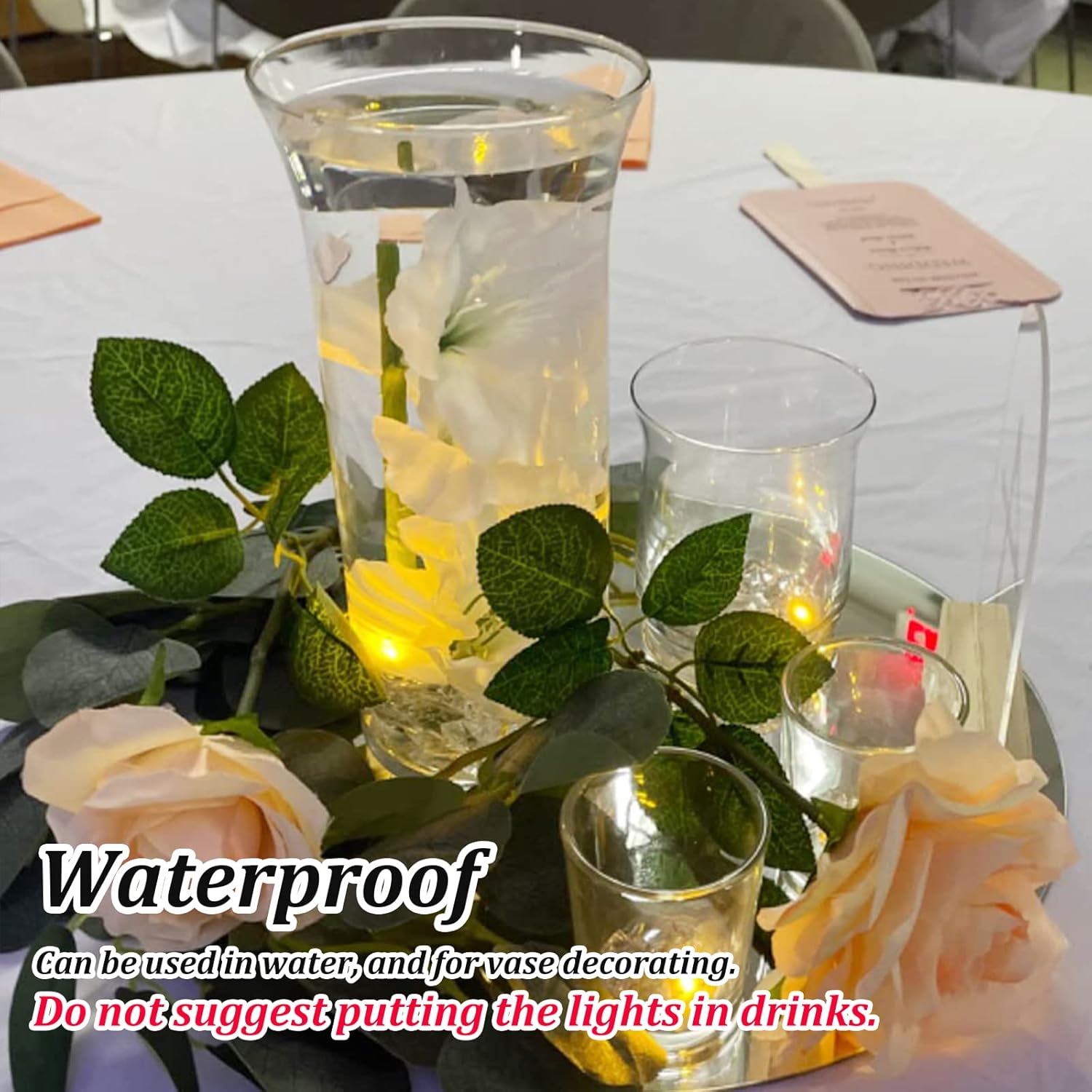 50PCs Mini Led Lights, Led Balloons Light for Party Decorations Neon Party Lights for Paper Lantern Easter Eggs Birthday Party Wedding Halloween Christmas Decoration(Glow steadily Warm White)